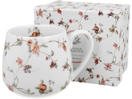 hrnek 430ml baňatý SAFA kytičky, porcelán, DB