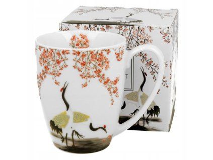 hrnek 380ml SAKURA a jeřabiny, porcelán, DB