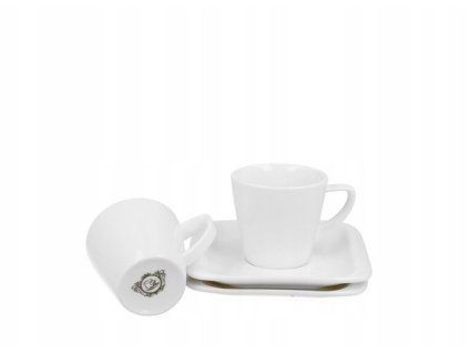 šapo  80ml, 2ks, d 6x5,5cm, INFINITY, DB, bílý porcelán