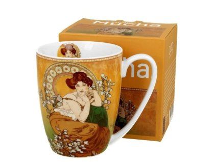 hrnek 280ml A.MUCHA, TOPAZ, DB, porcelán