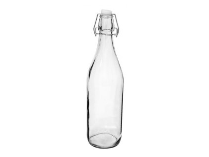láhev 0,25l KULATÁ, patent.uzávěr, sklo