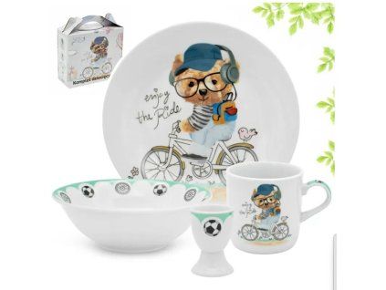 soupr. 4díl. MEDVÍDEK,děts.jídel., porcelán, DB