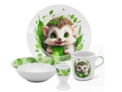 soupr. 4díl. JEŽEK, děts.jídel., porcelán, DB