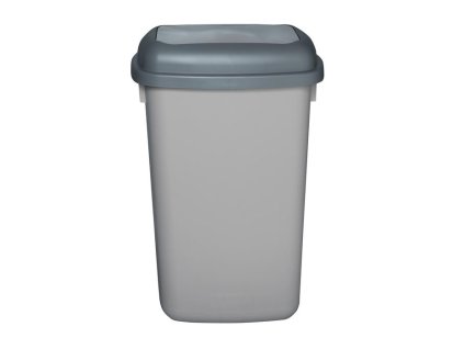 koš odp.12l QUATRO stříbrný,rovný výklop