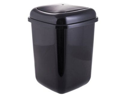 koš odp.28l QUATRO černý,rovný výklop