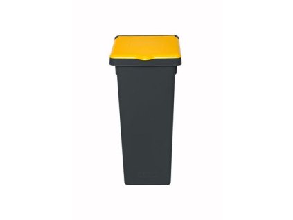 koš odp.20l FLAP BIN černý, žluté víko, tříd.odp.,plast