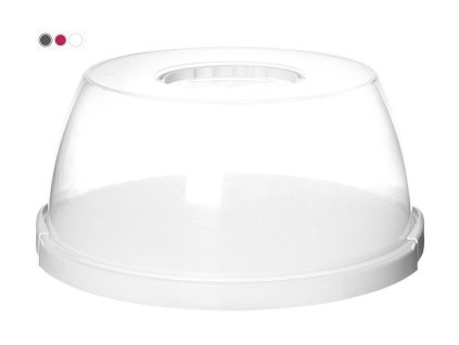 podnos d32x15cm s víkem, na dort, ucho, plast