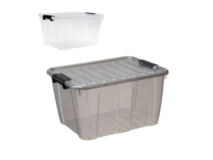box 30,0l HOME Plus 25,2x36x47cm, úchyty víka, plast