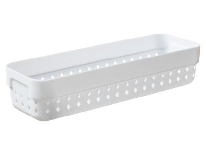 košík SEOUL M-organ., 24x8x5cm-bílý, plast