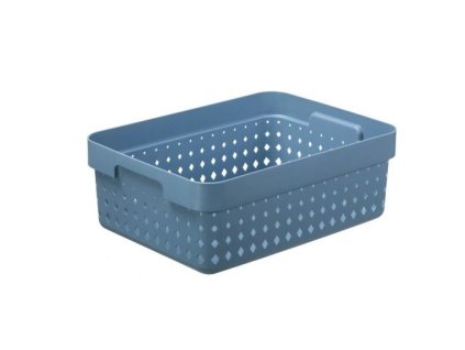 košík SEOUL M, 36x27x13cm-sev.modrý, plast