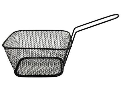 košík serv. na hranolky, ČERNÝ, s držadlem