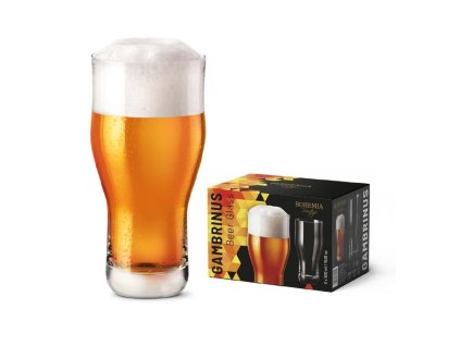 sklen. 500ml, 6ks, BOHEMIA PR. GAMBRINUS, pivo