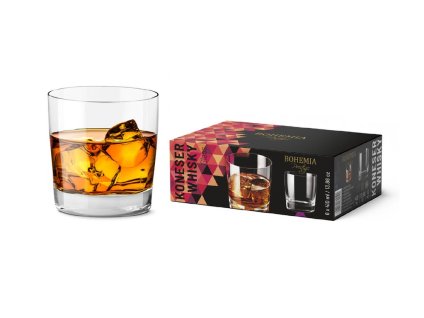 sklen. 410ml, 6ks, BOHEMIA PR. KONESER, whisky, rovná