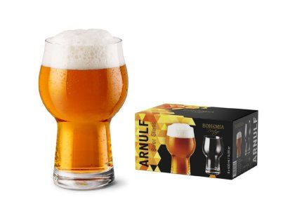 sklen. 400ml, 6ks, BOHEMIA PR. ARNULF, pivo baněná