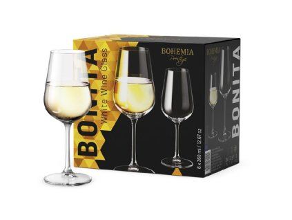 sklen. 360ml, 6ks, BOHEMIA PR. BONITA, bílé víno