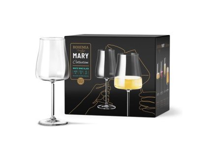 sklen. 400ml, 6ks, MARY BOHEMIA PR., víno, DB