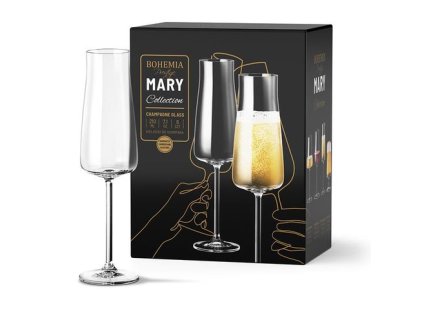 sklen. 210ml, 6ks, MARY BOHEMIA PR., šampus, DB