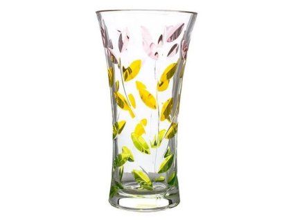 váza 28cm, BOHEMIA PR. LAURUS SPRING, barev. sklo