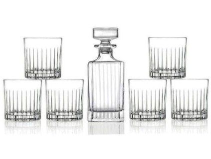 karafa 0,75l+sklen. 313ml, 6ks, RCR TIMELESS, whisky, DB