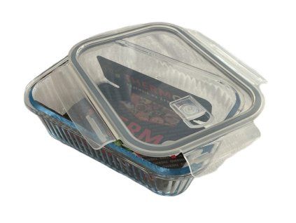 dóza 0,38l, 10,4x14,5x4,6cm, THERMO, var.sklo, plast.víčko+ventil