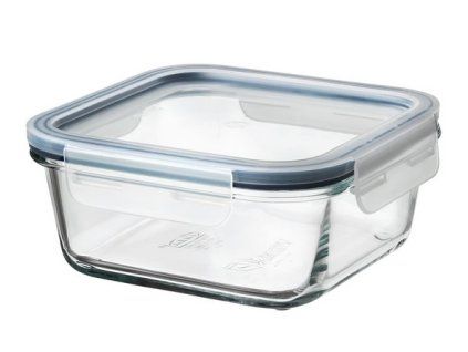 dóza 0,52l, 13x13x5,6cm, THERMO, var.sklo, plast.víčko+ventil