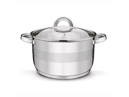 hrnec d24cm+PO sklo, ( 5,0l) ROGER, indukce, NR