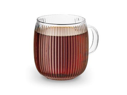 hrnek 380ml ESTHER, pásky, var.sklo (min.obj.6ks)*10/2026
