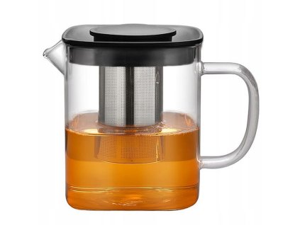konvice 0,60l OVÁL,NR sítko, sklo/plast