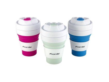kelímek 0,35l BARVY, skládací, silikon