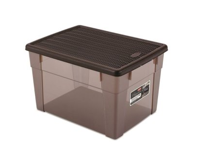box 20,0l+víko 39x29x24cm hnědý ELEGANCE-XLhigh