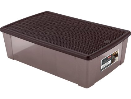 box 30,0l+víko 59x39x17cm hnědý ELEGANCE-XXL