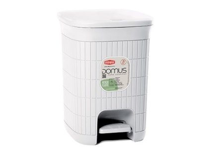 koš odp.20l pedál.bílý DOMUS, 31x27x38cm, plast