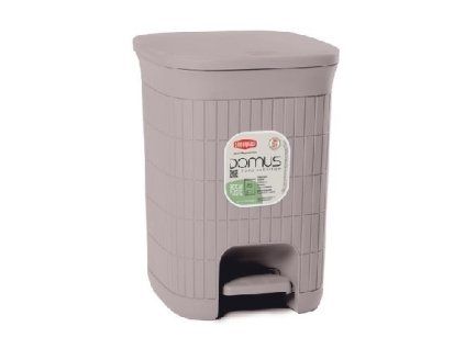koš odp.20l pedál.šedý DOMUS, 31x27x38cm, plast