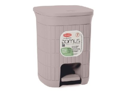 koš odp. 6l pedál.šedý DOMUS, 20,5x20,5x28cm, plast