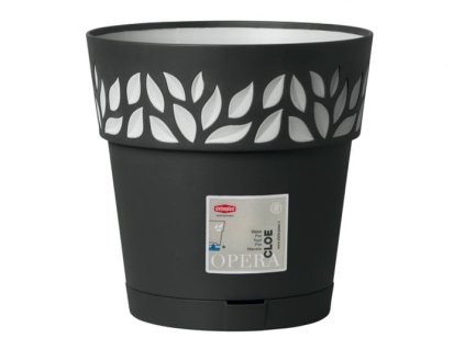 květ. d30xh29cm CLOE GRAFIT/šedá+miska