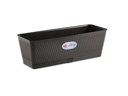 truhlík  50cm LIBERTY grafit+miska,š18,v.16cm, plast