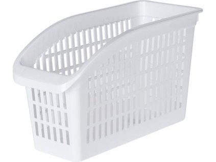 košík-organizér 13x29x17cm, bílý, plast