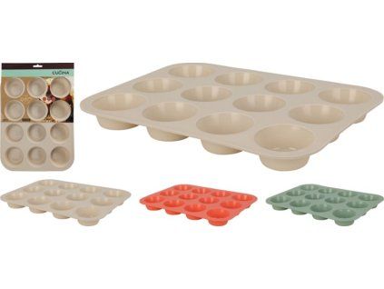 forma MUFFINY 12ks, 33x25x3cm,mix barev, silikon