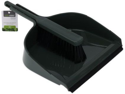 smetáček+lopatka š.32,5xdél.41cm, zelená, plast/extra velká/