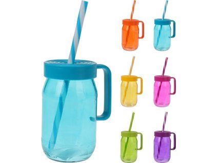 sklen. 370ml, 1ks, s uchem, BARVY, brčko, sklo