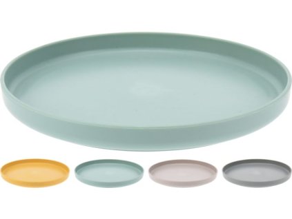 talíř d19,5cm, mix barev, recyklovaný plast