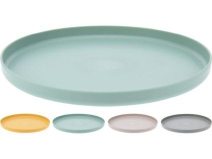 talíř d25,5cm, mix barev, recyklovaný plast