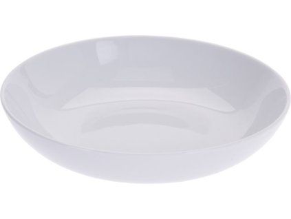 talíř d21cm hluboký, 2.jak., bílý porcelán