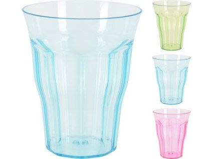 kelímek 0,30l, d9x10,6cm, mix barev, stohovatelný, plast