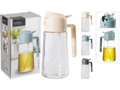 dávkovač 0,45l oleje, měrka, 3barvy, sklo/plast