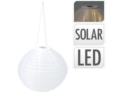 koule d28cm, 12LED, solární, polyester