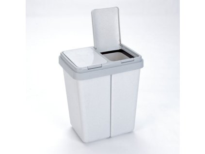 koš odp.2x23l DUO, hran., výklop, plast