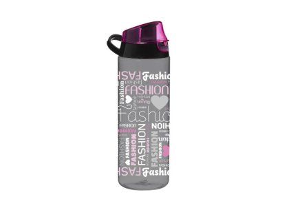láhev 0,75l FASHION, šedorůž., nápitka+kryt, sport, plast