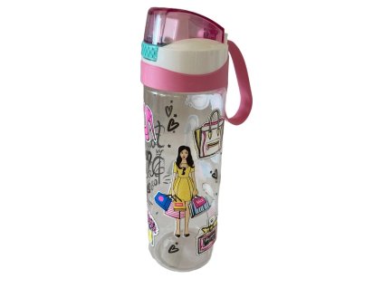 láhev 0,75l FASHION-MY PASSION, bílá, nápitka+kryt, sport, plast