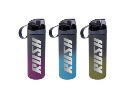 láhev 0,75l RUSH, 3barvy, nápitka+kryt, sport, plast